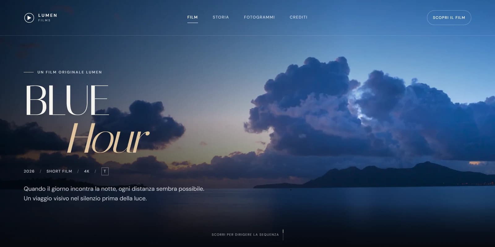 Lumen Films landing page preview